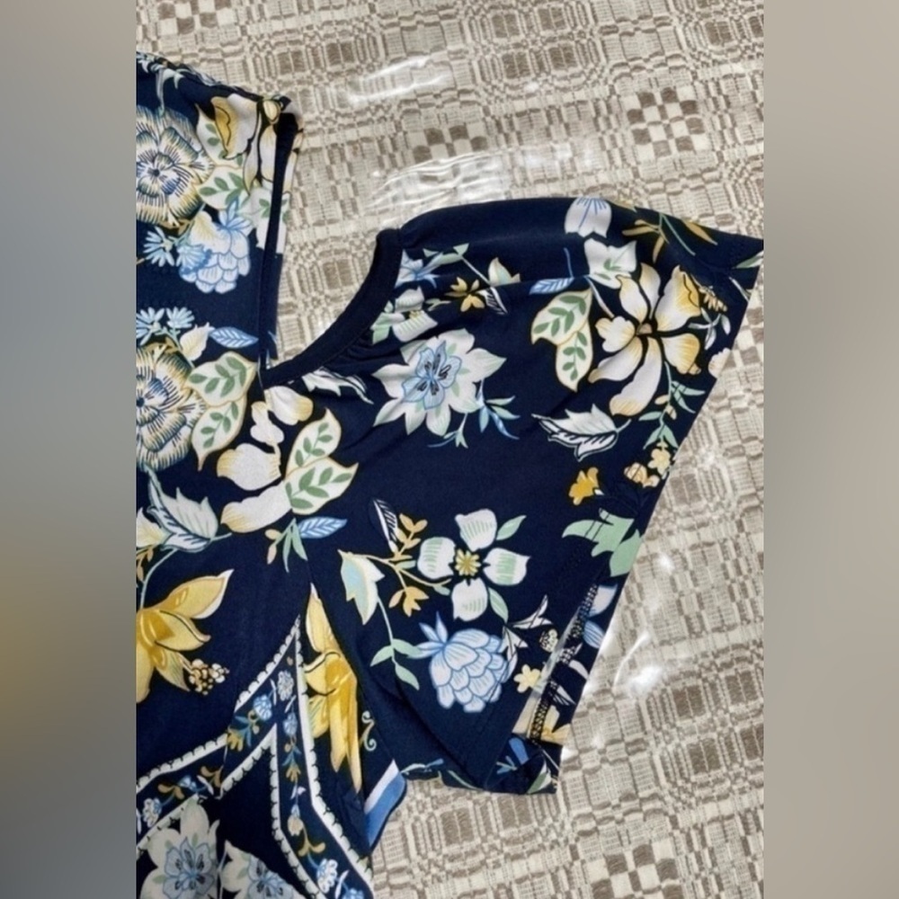JM Collection Printed Cold-Shoulder Dress - Picture 5 of 8
